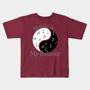 Music is my balance Kids T-Shirt